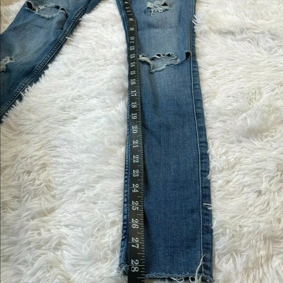 Hollister High Rise Super Skinny Jeans Sz 1 25x30 Super Distressed Denim - Picture 7 of 11